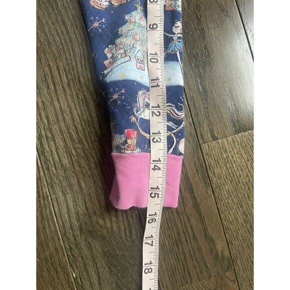 Hooded Sweatshirt Girls XS Handmade Nutcracker Mouse Print Pink Trim Pullover - Picture 8 of 8